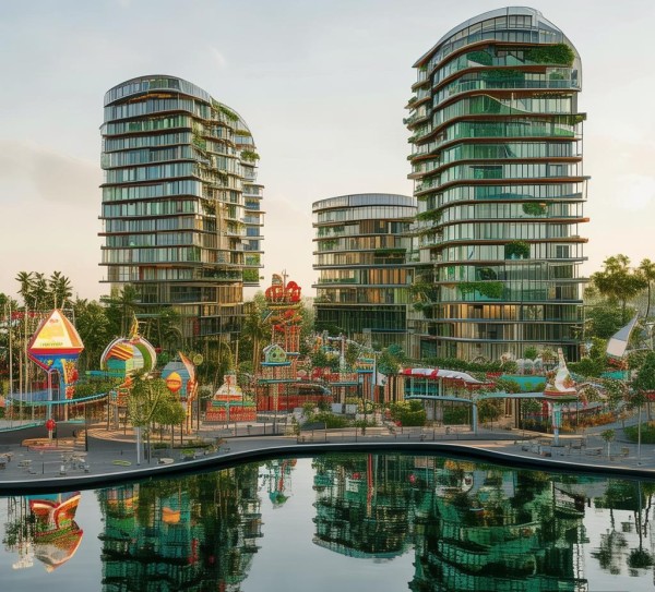 酒店与游乐场，融合创新与可持续发展
